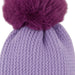 Plush Knit Pom Pom Beanie - Purple