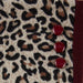 Leopard Button Gloves - Wine