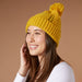 Cheveron Knit Hat - Mustard Yellow