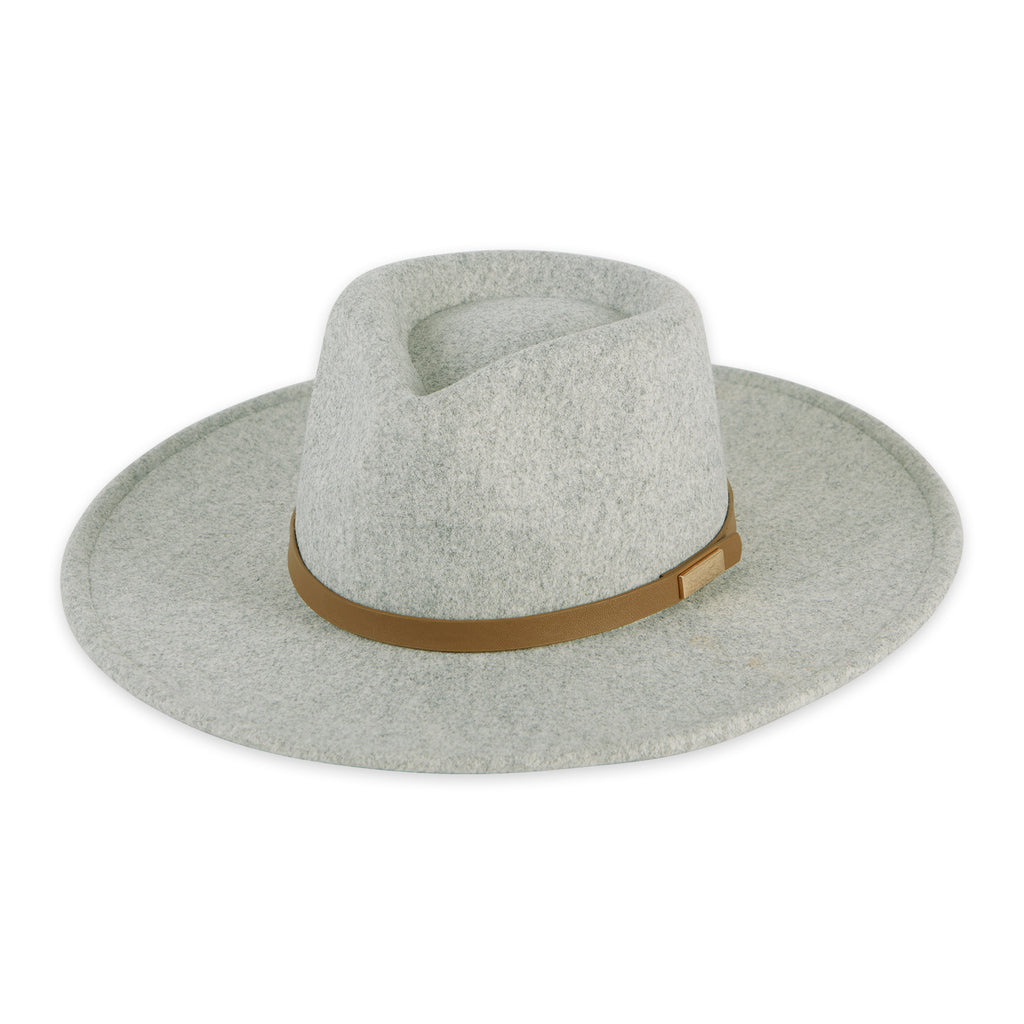 Heathered Wide Brim Hat - Gray