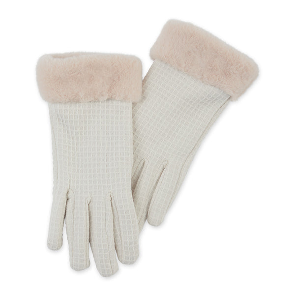 Winter Waffle Gloves - Off White