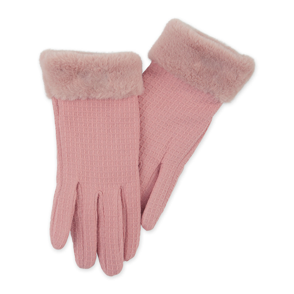 Winter Waffle Gloves - Pink