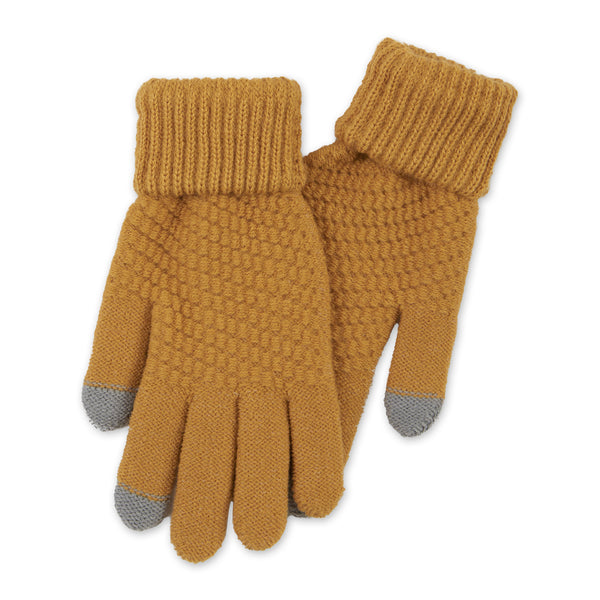 Bailey Knit Gloves - Mustard