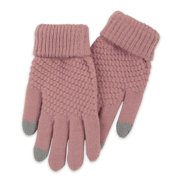 Bailey Knit Gloves - Pink