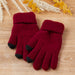 Bailey Knit Gloves - Maroon