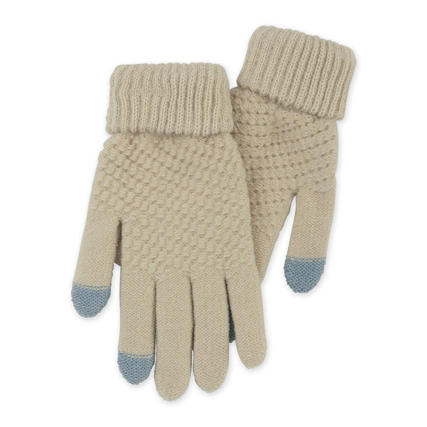 Bailey Knit Gloves - Beige