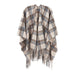 Charlie Plaid Ruana - Beige