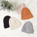 Ribbed Knit Beanie - Honey Gold