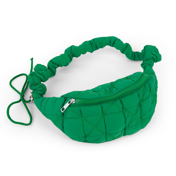 Quilted Puffer Crossbody Bag - Green