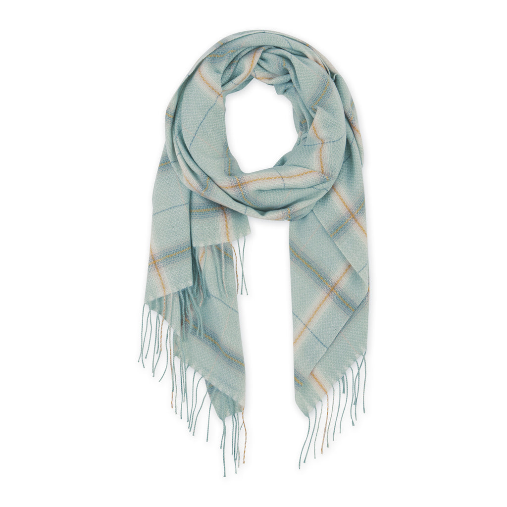 Caroline Plaid Scarf - Sage