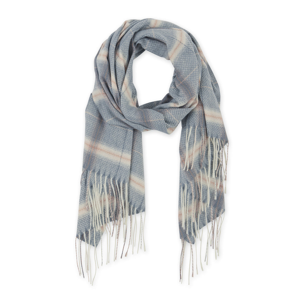 Caroline Plaid Scarf - Gray