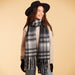 Cozy Plaid Scarf - Gray