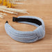 Chenille Knotted Headband - Light Blue