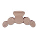 Matte Circles Hair Claw - Beige