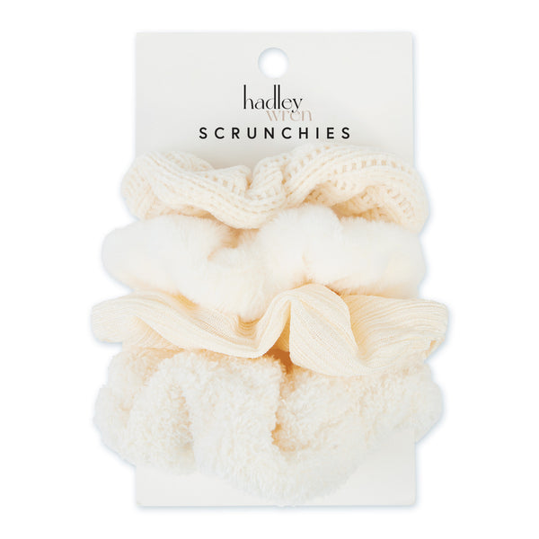 Scrunchie Set Of 4 - Cream