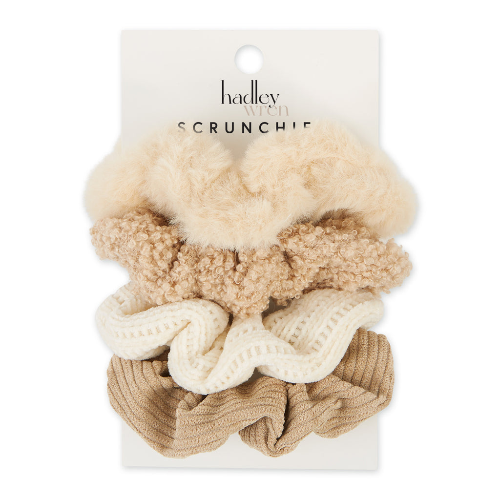 Scrunchie Set Of 4 - Beige