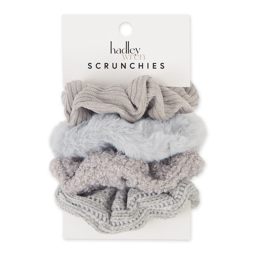 Scrunchie Set Of 4 - Gray