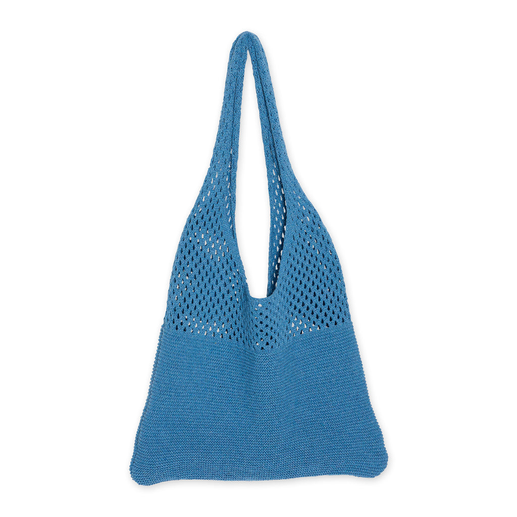 Knit Market Tote - Blue