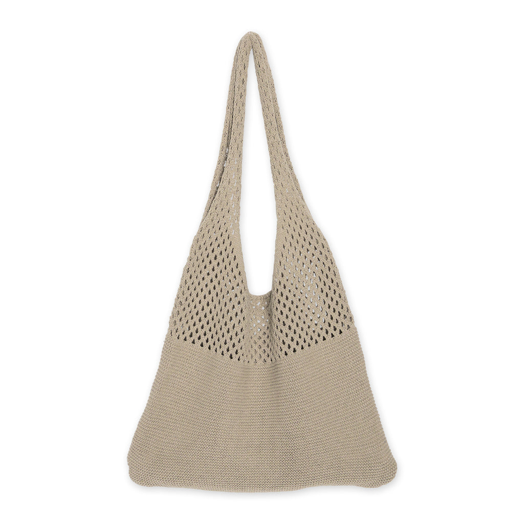 Knit Market Tote - Beige