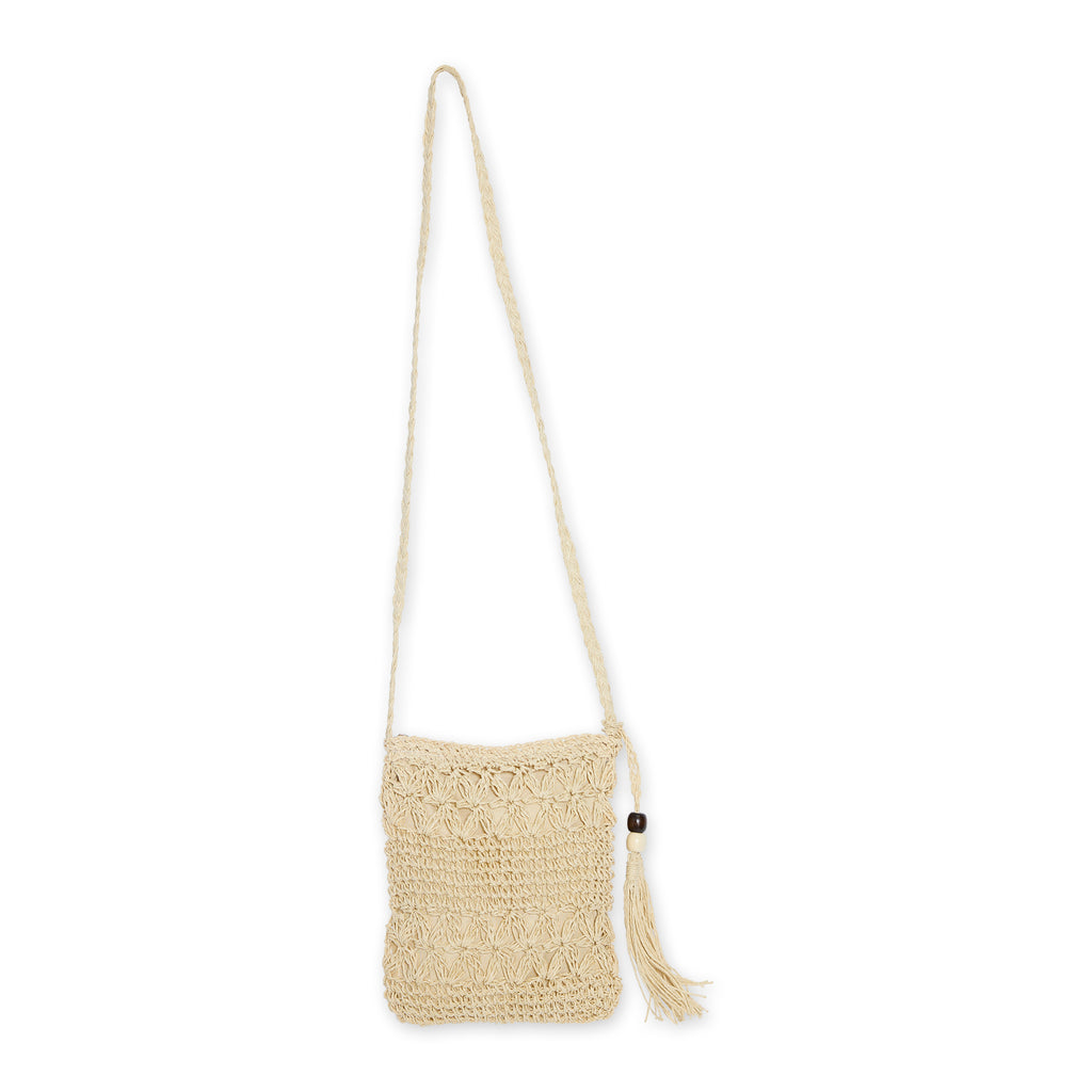 Straw Crossbody Bag -Sand