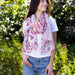 Pink Boho Floral Insect Shield Scarf