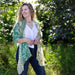 Green Boho Floral Insect Shield Scarf