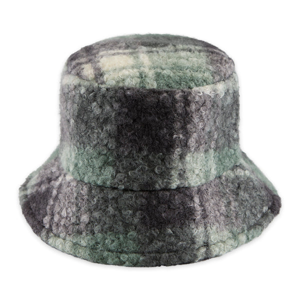 Teddy Bucket Hat - Green Plaid