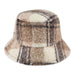 Teddy Bucket Hat - Brown Plaid