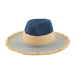 Kai Straw Hat - Navy/Gray