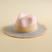 Kai Straw Hat - Pink / Gray