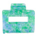 Small Rectangle Hair Claw - Multi Green