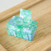 Small Rectangle Hair Claw - Multi Green