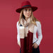 Wine Hilary Wool Panama Hat
