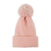 Plush Knit Pom Pom Beanie - Pink