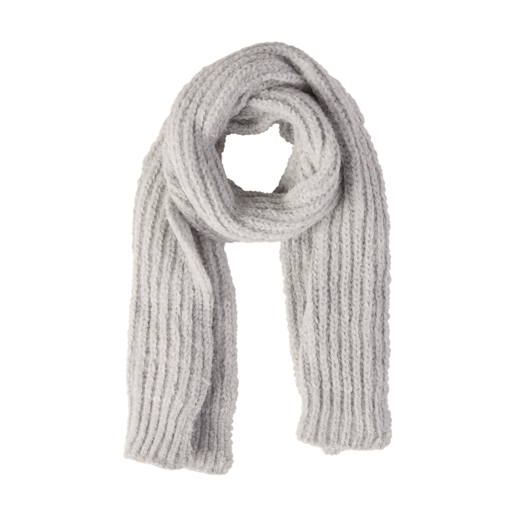 Chenille Knit Scarf - Gray