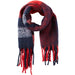 North Plaid Fuzzy Fringe Scarf - Red - Tickled Pink Wholesale