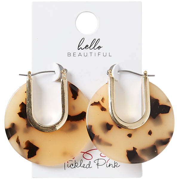Tortoise Belle Earrings - Tickled Pink Wholesale